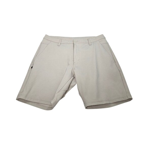 BYLT Premium Basics Everyday Short Chino Men's 32 Actual Beige 8" Inseam EUC - Picture 1 of 12